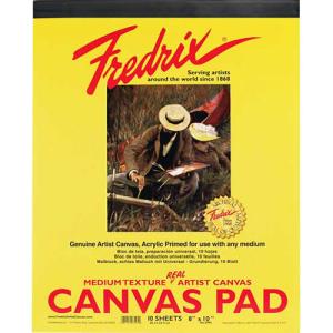 Fredrix Canvas Pad 8" x 10" - (10 Sheets)