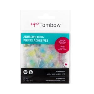 Tombow Permanent Adhesive Glue Dots Assorted Colors 100ct