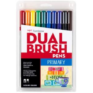 Tombow Dual Brush Pen Set - Primary 10pk  56167