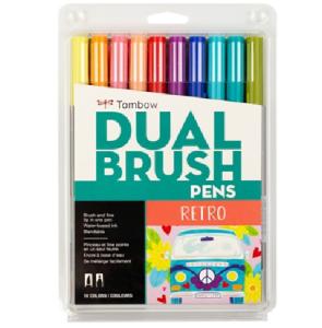 Tombow Dual Brush Pen Set - Retro Collection 10pk  56217