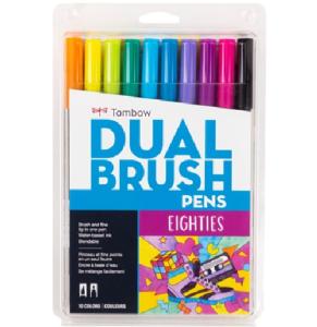 Tombow Dual Brush Pen Set - Eighties Collection 10pk  56233