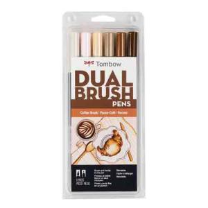 Tombow Dual Brush Pen Set - Coffee Break 6pk  56241