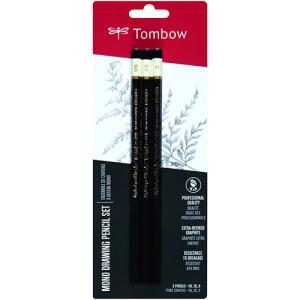 Tombow Mono Drawing Graphite Pencil Set 3ct