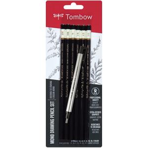 Tombow Mono Drawing Graphite Pencil Set 6ct + Eraser Pencil