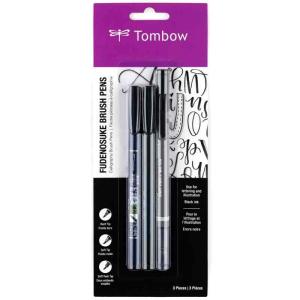 Tombow Fudenoskue Calligraphy Brush Pen 3 pc Set