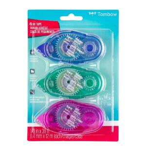 Tombow Mono Adhesive Glue Tape Applicators Assorted 3-Pack