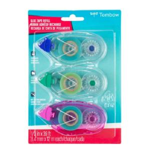 Tombow Mono Adhesive Glue Tape Cartridge Refills Assorted 3-Pack