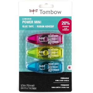Tombow Mono Adhesive Power Mini Glue Tape 3pk