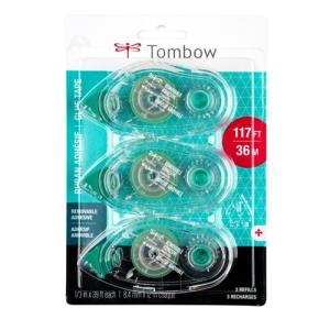 Tombow Mono Adhesive Glue Tape Refill - Removable 3pk