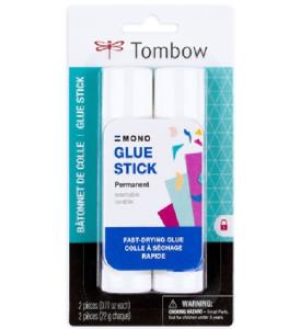 Tombow Mono Adhesive Washable Glue Sticks  -2pk (.77oz/22g)