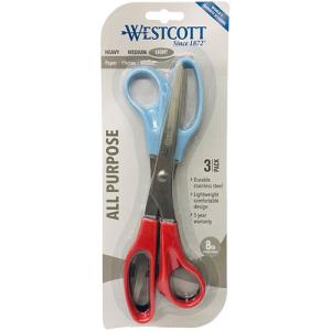 Westcott All-Purpose Straight Handle Scissors 8" (3 Pack) - Light Duty