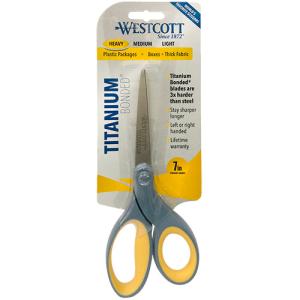 Westcott Titanium Bonded Straight Handle Scissors 7" - Heavy Duty