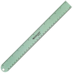Westcott Aluminum Inch/Metric Ruler 12in