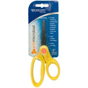 Westcott Microban Straight Handle Scissors 6"