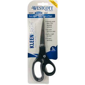 Westcott KleenEarth Straight Handle Scissors 7" - Medium Duty