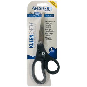 Westcott KleenEarth Bent Handle Scissors 8" - Medium Duty