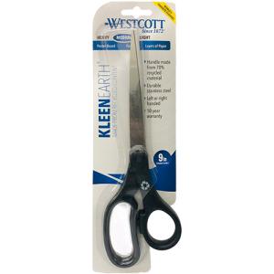 Westcott KleenEarth Straight Handle Scissors 9" - Medium Duty