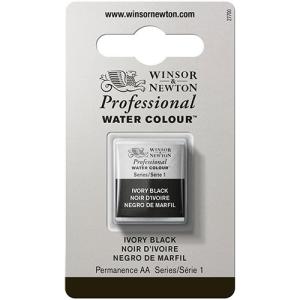 Winsor & Newton Professional Water Colour Half Pan - Ivory Black