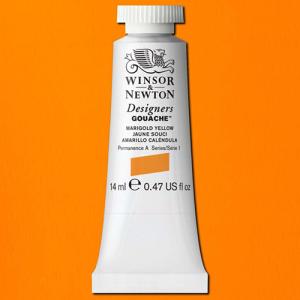 Winsor & Newton Designers Gouache  (0.47oz/14mL) Marigold Yellow