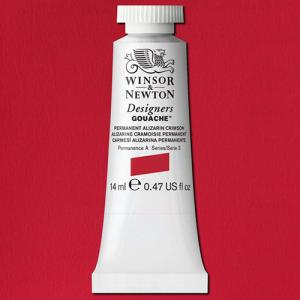 Winsor & Newton Designers Gouache  (0.47oz/14mL) Permanent Alizarin Crimson