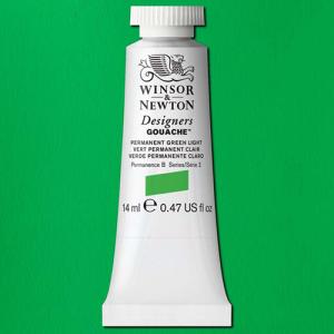Winsor & Newton Designers Gouache  (0.47oz/14mL) Permanent Green Light