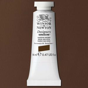 Winsor & Newton Designers Gouache  (0.47oz/14mL) Vandyke Brown