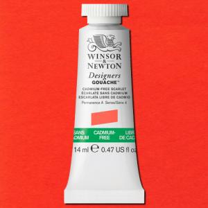 Winsor & Newton Designers Gouache  (0.47oz/14mL) Cadmium-Free Scarlet
