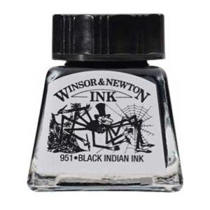 Winsor & Newton Dye-Based Drawing Ink - Black-Indian WN1005030