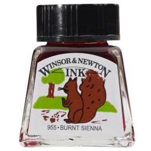 Winsor & Newton Dye-Based Drawing Ink - Burnt Sienna