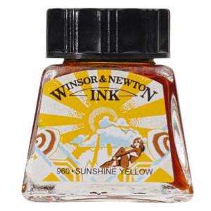 Winsor & Newton Dye-Based Drawing Ink - Sunshine Yellow