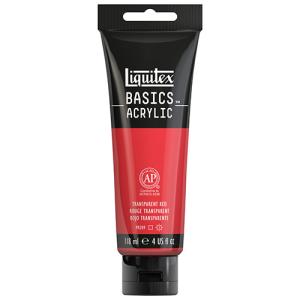 Liquitex Basics Acrylic Paint - (4oz/118ml) Transparent Red