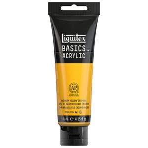 Liquitex Basics Acrylic Paint - (4oz/118ml) Cadmium Yellow Deep Hue