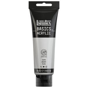 Liquitex Basics Acrylic Paint - (4oz/118ml) Iridescent Silver