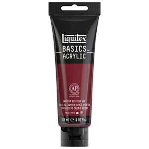 Liquitex Basics Acrylic Paint - (4oz/118ml) Cadmium Red Deep Hue