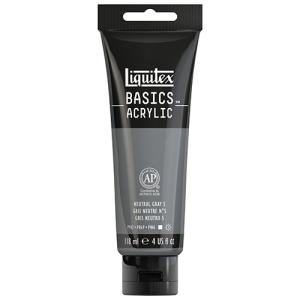 Liquitex Basics Acrylic Paint - (4oz/118ml) Neutral Gray Value 5