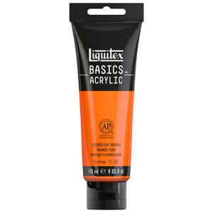 Liquitex Basics Acrylic Paint - (4oz/118ml) Fluorescent Orange