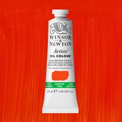 Winsor & Newton Artists' Oil Colour Paint - (1.25oz/37ml) Cadmium-Free Scarlet
