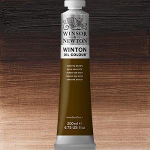 Winsor & Newton Winton Oil Colour Paint - (6.75oz/200ml) Van Dyke Brown