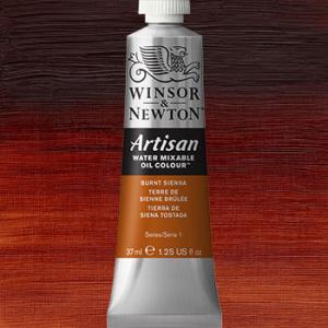 Winsor & Newton Artisan Water Mixable Oil Colour Paint - (1.25oz/37ml) Burnt Sienna