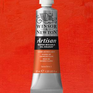 Winsor & Newton Artisan Water Mixable Oil Colour Paint - (1.25oz/37ml) Cadmium Red Light