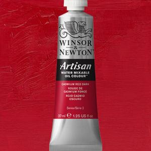 Winsor & Newton Artisan Water Mixable Oil Colour Paint - (1.25oz/37ml) Cadmium Red Dark