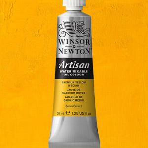 Winsor & Newton Artisan Water Mixable Oil Colour Paint - (1.25oz/37ml) Cadmium Yellow Medium