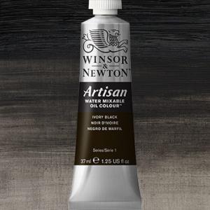 Winsor & Newton Artisan Water Mixable Oil Colour Paint - (1.25oz/37ml) Ivory Black