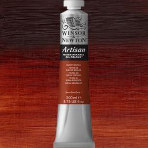 Winsor & Newton Artisan Water Mixable Oil Colour Paint - (6.75oz/200ml) Burnt Sienna