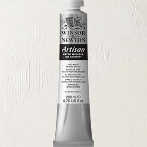 Winsor & Newton Artisan Water Mixable Oil Colour Paint - (6.75oz/200ml) Zinc White (Mixing White)