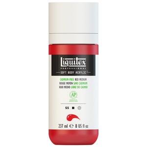 Liquitex Professional Soft Body Acrylic Paint - (8oz/237ml) Cadmium-Free Red Medium