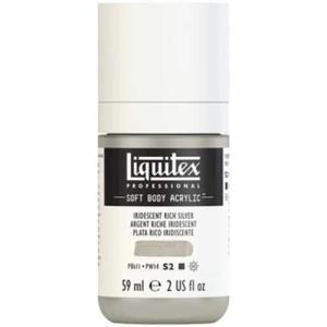 Liquitex Professional Soft Body Acrylic Paint - (2oz/59ml) Iridescent Rich Silver