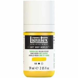 Liquitex Professional Soft Body Acrylic Paint - (2oz/59ml) Cadmium-Free Yellow Medium