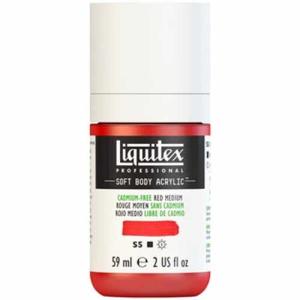 Liquitex Professional Soft Body Acrylic Paint - (2oz/59ml) Cadmium-Free Red Medium