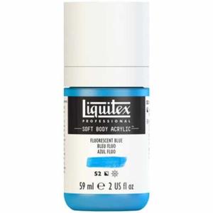 Liquitex Professional Soft Body Acrylic Paint - (2oz/59ml) Fluorescent Blue